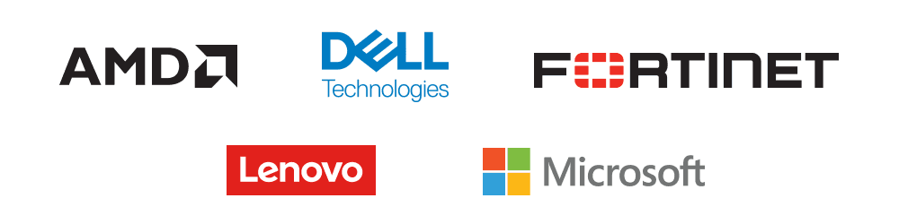 Logos from: AMD Dell Fortinet Lenovo Microsoft